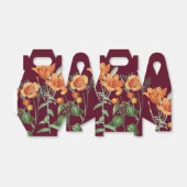 Herfst najaar Waterverf Sinaasappel Floral Burgund Bedankdoosjes (Uitgevouwen)