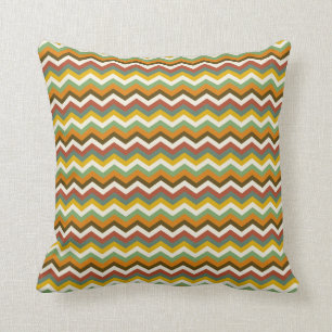 Herfst najaarkleuren Chevron Zigzag Striped Patter Kussen