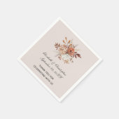 Herfst najaarkleuren Floral Trendy Wedding Napkins Servet (Hoek)