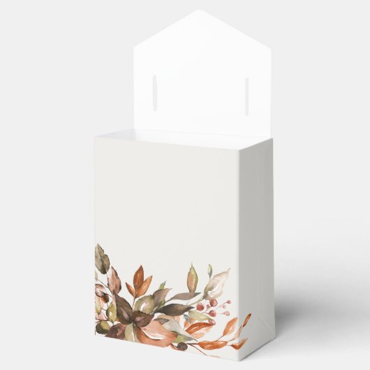 Herfst najaarsbladeren rustieke landelijke boho br bedankdoosjes (Geopend)