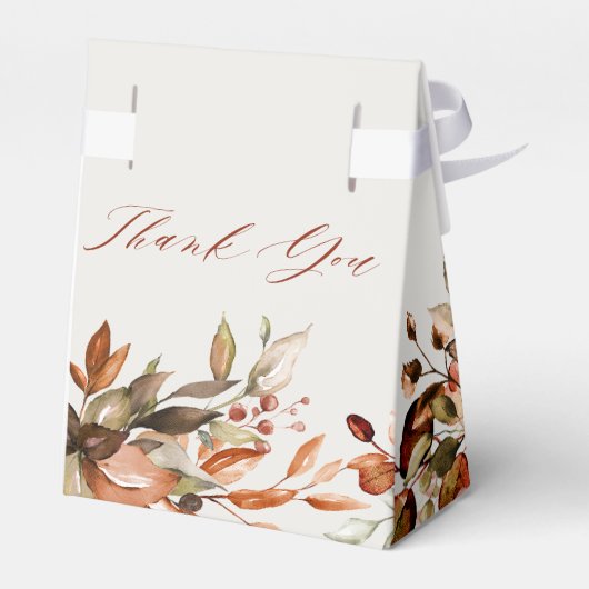 Herfst najaarsbladeren rustieke landelijke boho br bedankdoosjes (Achterkant)