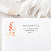 Herfst najaarse Waterverf laat afbrokkelende kledi Etiket (Insitu)