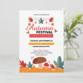 Herfst - najaarsfestival flyer-uitnodiging kaart (Staand voorkant)