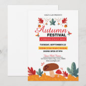 Herfst - najaarsfestival flyer-uitnodiging kaart (Voorkant / Achterkant)