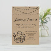 Herfst najaarsfestival | Rustic Kraft Paper Kaart (Staand voorkant)