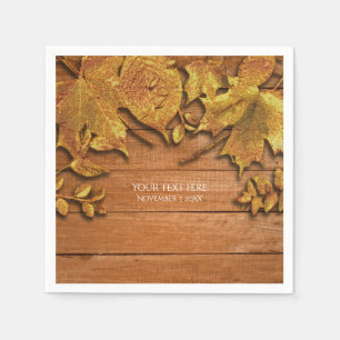 Herfst namaak goudblad kunst Elegante herfst Servet