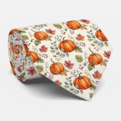 Herfst namaak zijden halsdoek | Botanische herfstt Stropdas (Opgerold)
