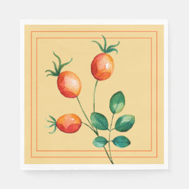 Herfst Napkins met Oranje bessen Servet