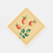 Herfst Napkins met Oranje bessen Servet (Hoek)