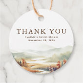 Herfst Natuur Elegant Dank u Bedankjes Labels (Voorkant)