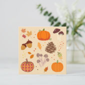 Herfst Natuur Feestdagenkaart (Staand voorkant)