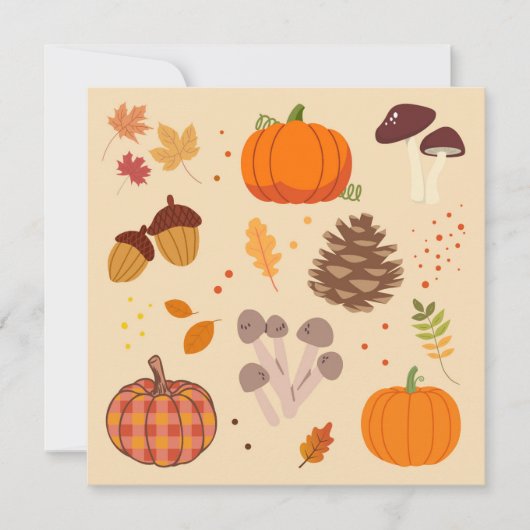Herfst Natuur Feestdagenkaart (Voorkant)