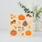 Herfst Natuur Feestdagenkaart (Staand voorkant)