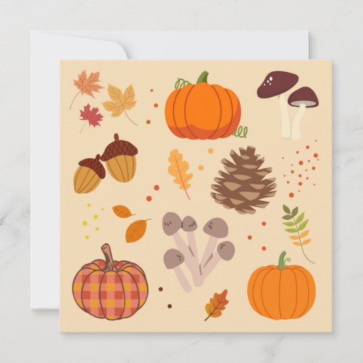Herfst Natuur Feestdagenkaart (Voorkant)