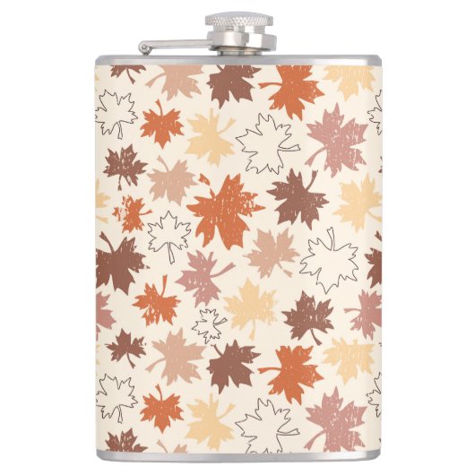 Herfst natuur, herfst esdoorn blad Thanksgiving da Heupfles (Voorkant)