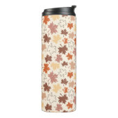 Herfst natuur, herfst esdoorn blad Thanksgiving da Thermosbeker (Gedraaid links)