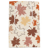 Herfst natuur, herfst esdoornblad Thanksgiving Medium Cadeauzakje (Voorkant)