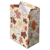 Herfst natuur, herfst esdoornblad Thanksgiving Medium Cadeauzakje (Achterkant Gekanteld)