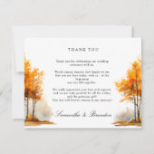 Herfst Natuur Herfst Landschap bruiloft Bedankkaart (Voorkant)