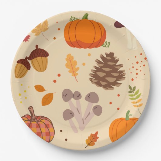 Herfst Natuur Papieren Bordje (Voorkant)