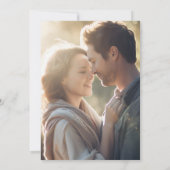 Herfst Natuur Romantische Engagement Party Foto Kaart (Achterkant)