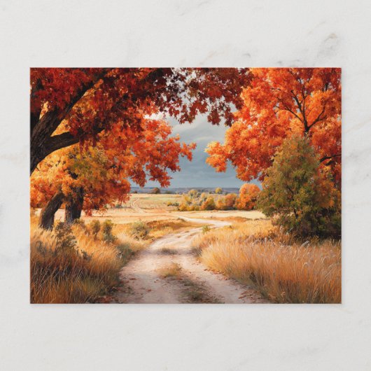 Herfst Natuur Scene HerfstBladeren Landschap Briefkaart (Voorkant)