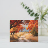 Herfst Natuur Scene HerfstBladeren Landschap Briefkaart (Staand voorkant)