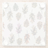 Herfst Natuur: Trendy naadloos. Glazen Onderzetter (Achterkant)