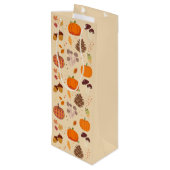 Herfst Natuur Wijn Cadeautas (Achterkant Gekanteld)