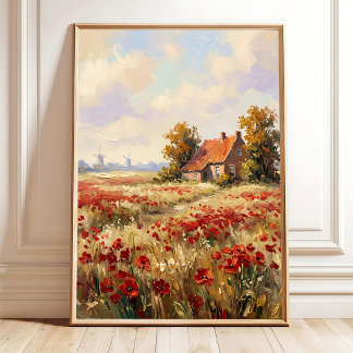 Herfst Nederlands Landschap Muur Kunst Canvasprint Poster