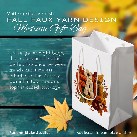 Herfst nep garen cadea tas medium cadeauzakje