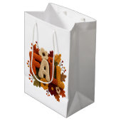 Herfst nep garen cadea tas medium cadeauzakje (Voorkant Gekanteld)
