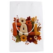 Herfst nep garen cadea tas medium cadeauzakje (Voorkant)