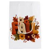 Herfst nep garen cadea tas medium cadeauzakje (Achterkant)