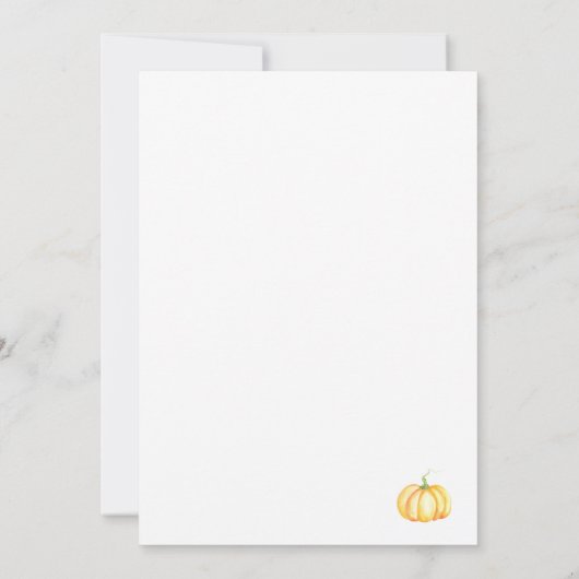 Herfst Nest Thanksgiving | WATERVERF Kaart (Achterkant)