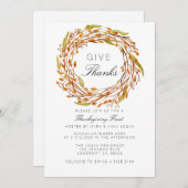 Herfst Nest Thanksgiving | WATERVERF Kaart (Voorkant / Achterkant)