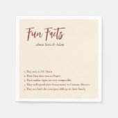 Herfst Neutraal Bruiloft Leuk Fact Cocktail servet (Voorkant)