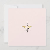 Herfst Neutral Blush Floral Foliage Forest Green Kaart (Achterkant)