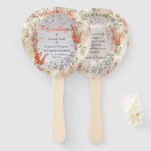 Herfst Neutral-toned Elegant thema Handwaaier (Voorkant en achterkant)