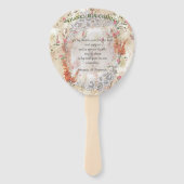 Herfst Neutral-toned Elegant thema Handwaaier (Achterkant)