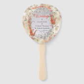 Herfst Neutral-toned Elegant thema Handwaaier (Voorkant)