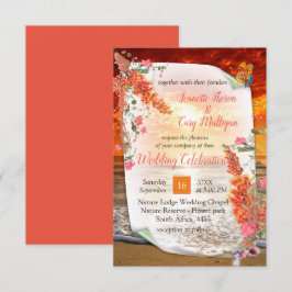 Herfst Neutral-toned Elegant thema RSVP Kaartje