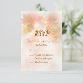 Herfst Nevel Herfst Bruiloft RSVP Kaarten (Staand voorkant)