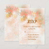 Herfst Nevel Herfst Bruiloft RSVP Kaarten Kaartje (Voorkant / Achterkant)