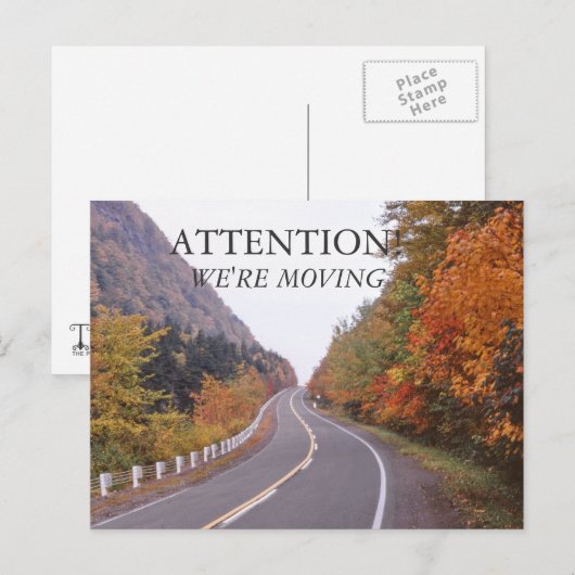 Herfst New Hampshire Verhuizen Aankondigingskaart (Voorkant / Achterkant)