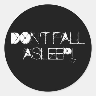 HERFST NIET IN SLAAP! RONDE STICKER