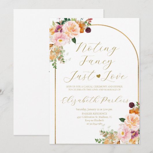 Herfst niets Fancy gewoon van de Uitnodiging van d (Voorkant / Achterkant)