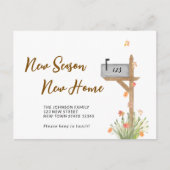 Herfst Nieuw Seizoen Nieuw Huis Verhuizingsaankond Aankondigingskaart (Voorkant)