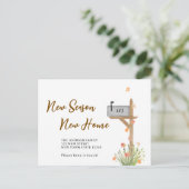 Herfst Nieuw Seizoen Nieuw Huis Verhuizingsaankond Aankondigingskaart (Staand voorkant)