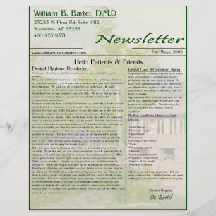 Herfst nieuwsbrief flyer